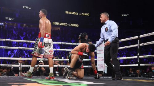 Benavidez fulmina al Zurdo y se corona a puro nocaut en el crucero