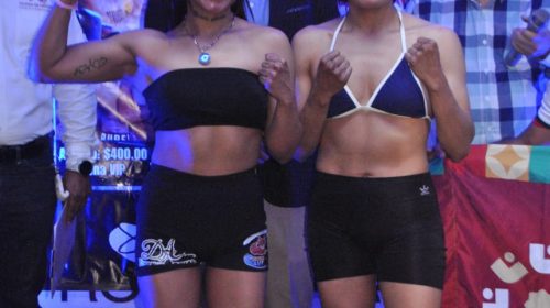 Hernandez y Bautista superaron la báscula y estan listas para encabezar la función en el Foro San Rafael