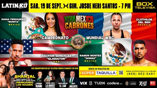 Diana Fernández va por el título mundial en Ciudad Juárez