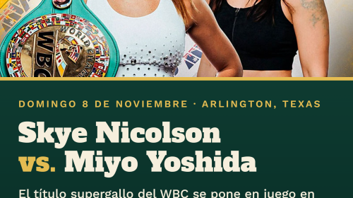 Skye Nicolson defenderá su título WBC ante Miyo Yoshida en Texas